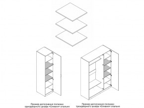 Комплект полок шкафа 1 дверного или 3 дверного в Катав-Ивановске - katav-ivanovsk.magazin-mebel74.ru | фото