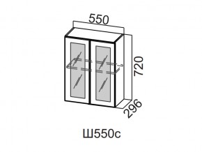 Ш550с/720 Шкаф навесной 550/720 (со стеклом) в Катав-Ивановске - katav-ivanovsk.magazin-mebel74.ru | фото